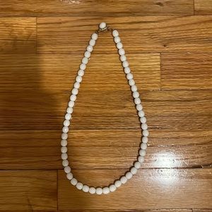 Antique white beaded necklace